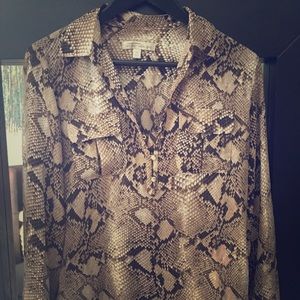 HERITAGE Snake Print silk top